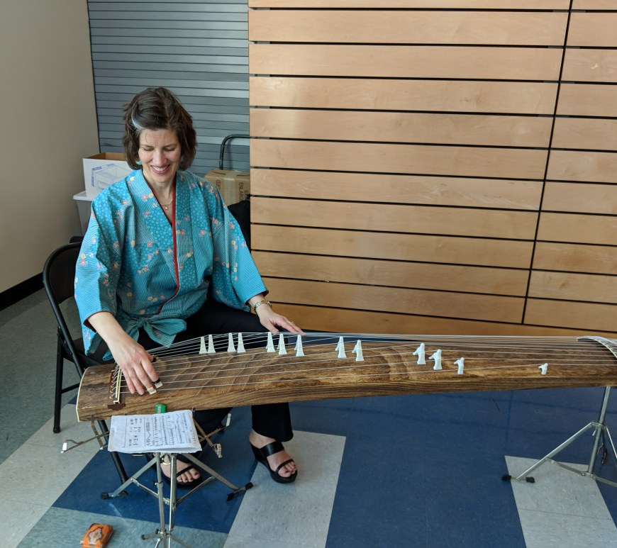 Sarah plays the koto